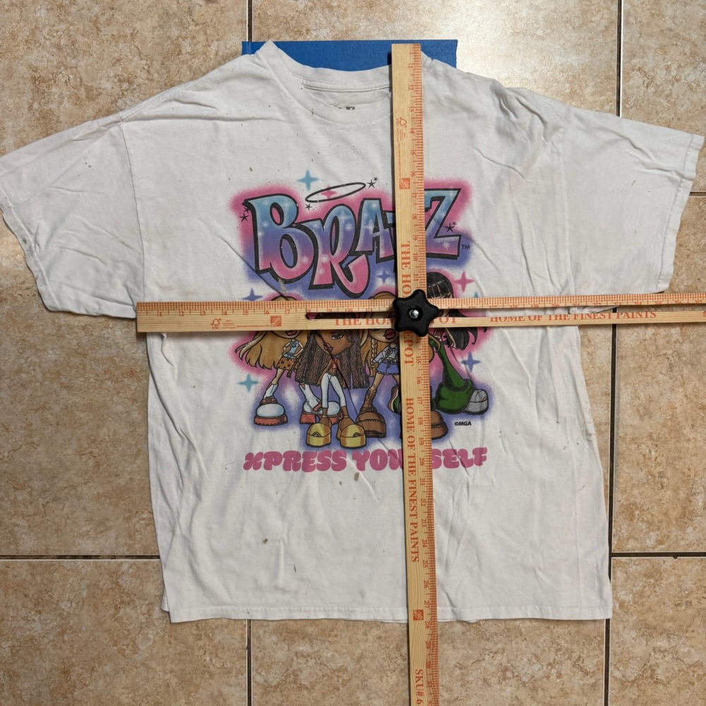 Bratz Xpress Yourself White Graphic Tee Men's XL Short Sleeve - Picture 3 of 4